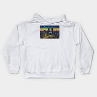 Malaysia, Petronas Twin Towers, impressionism Kids Hoodie